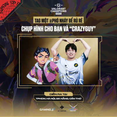 Cổ Vũ CRAZY GUY - Ngồi Net Miễn Phí Tại Gaming X