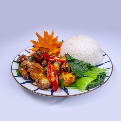 Cơm Ba Chỉ Rang Cháy Cạnh